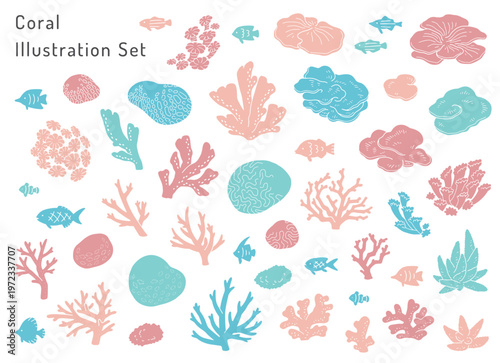 サンゴのイラストセット