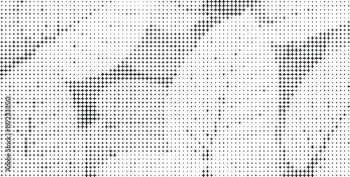 Scattered Black Plus Sign Halftone Pattern White Background, Random Black Plus Symbol Halftone Texture Clean White Background