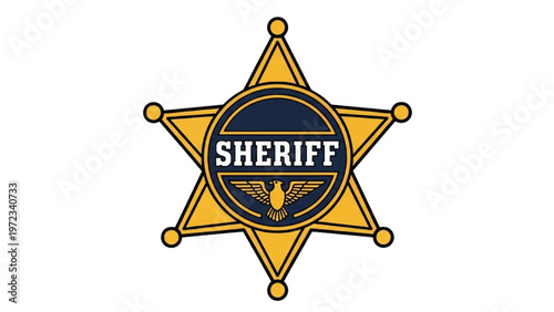 Fotografia Vector CAD design of a sheriff star badge emblem