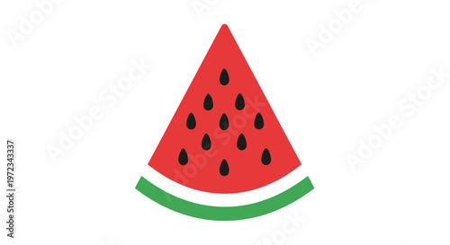 A Simple Slice of Juicy Watermelon with Seeds.