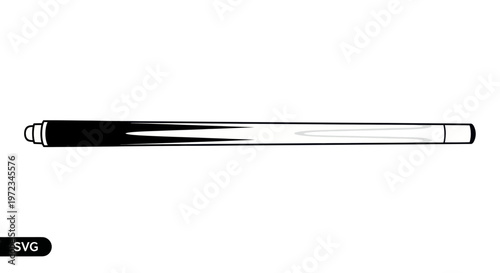 Billiard Cue Stick Isolated White Background Vector Graphic