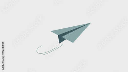 Simple geometric paper aircraft – Suitable for school supplies, childhood nostalgia, or innovation themes.