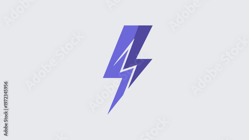 Minimalist lightning bolt icon – Ideal for renewable energy, electric power, or fast delivery.