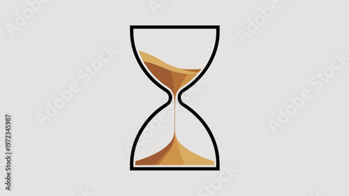 Clean abstract hourglass icon – Perfect for project management, patience, or antique themes.