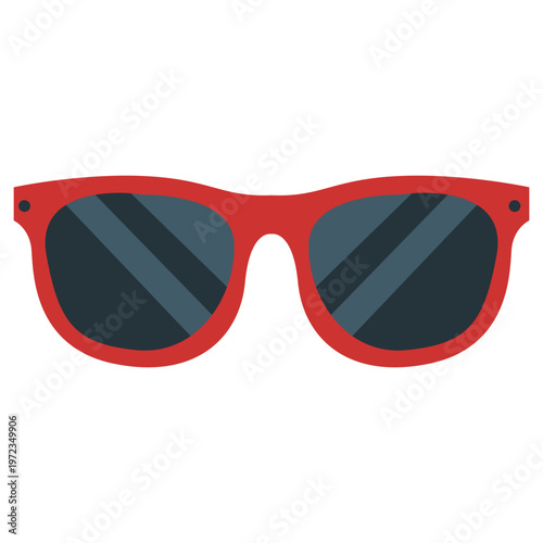 Red sunglasses, retro style, vintage accessory, summer fashion, classic eyewear, colorful icon, eighties nostalgia, cool shade.