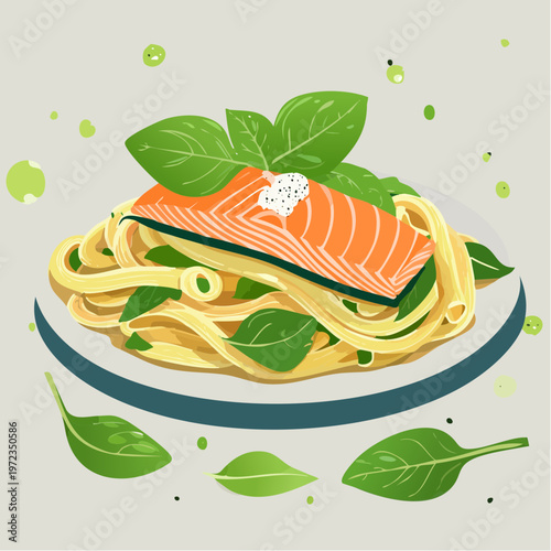 Lachs Spinat Pasta
