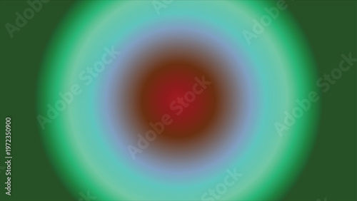 A colorful circle with a red center