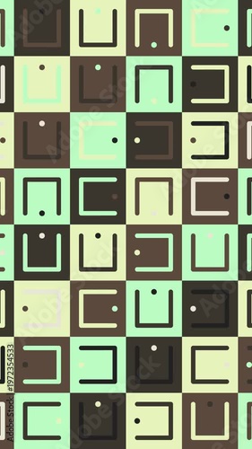 Abstract Geometric Spinner Motion With Repeating Structured Layout