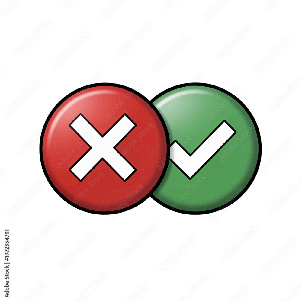 Obraz premium Yes or No Decision Vector Icon