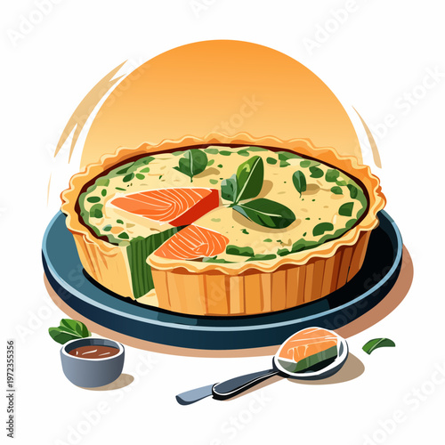 Spinat Lachs Quiche