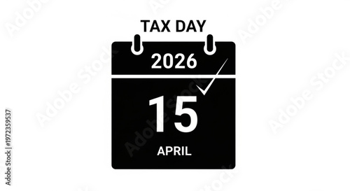 Tax Day 2026 Calendar Reminder Icon