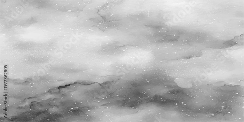 Abstract monochrome watercolor wash painting with delicate texture and atmospheric aesthetic, suitable for use as a background, texture or design element. 