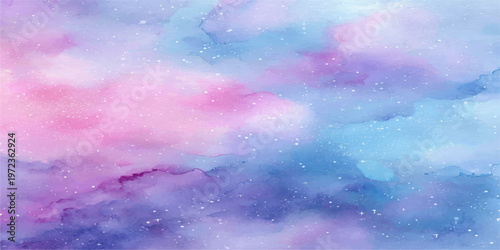 Captivating watercolor clouds painting, a dreamy spectacle that takes you to a place of imagination and wonder.