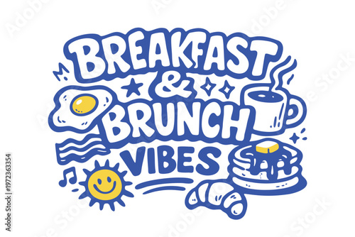 Breakfast and Brunch Vibes Hand-Drawn Doodle Illustration