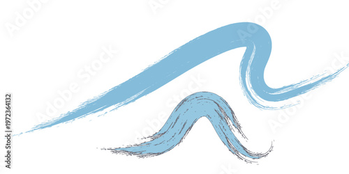 Japanese vector brush stroke, template texture on white background. Design strong brush stroke graphic element, turbulence brush stroke. Paint black strokes brush texture with space for your own text.