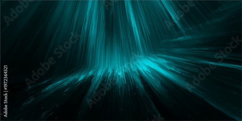 abstract ocean lights and darkness in aquatic, evokes sense of mystery, depth and ethereal beauty. Light streams dancing in the deep sea.