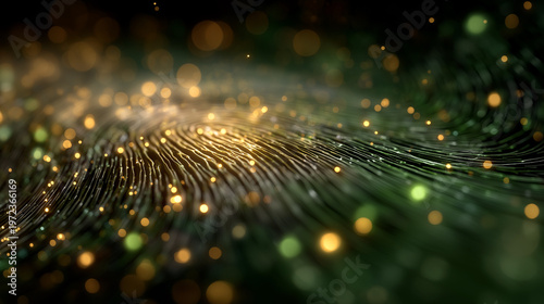 Golden Glow's Serenity: An ethereal landscape of radiant gold and emerald hues in a captivating abstract art piece, evokes feelings of tranquility and artistic beauty.