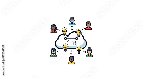 People connected in a network.