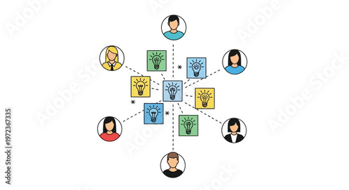 People connected in a network.