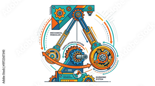 Mechanical robotic arm with gears.