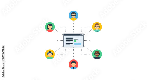 People connected to a document.