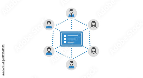 People connected to a network.