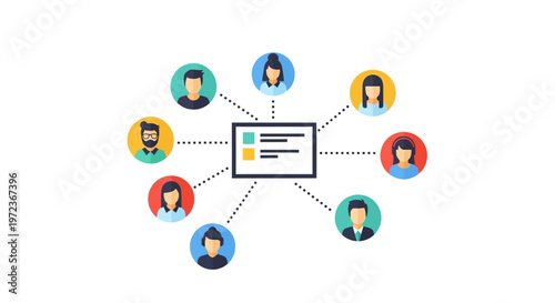 People connected to central document.