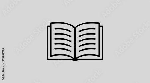 Open Book Icon - A Symbol of Knowledge and Learning.