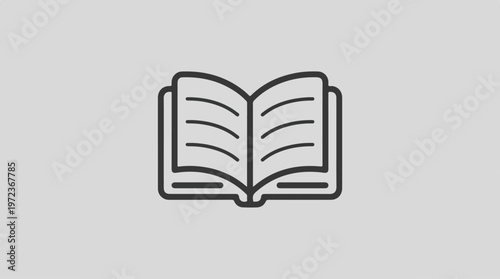 Open Book Icon - A Simple and Clear Illustration.