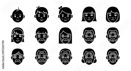 Diverse group of people faces.