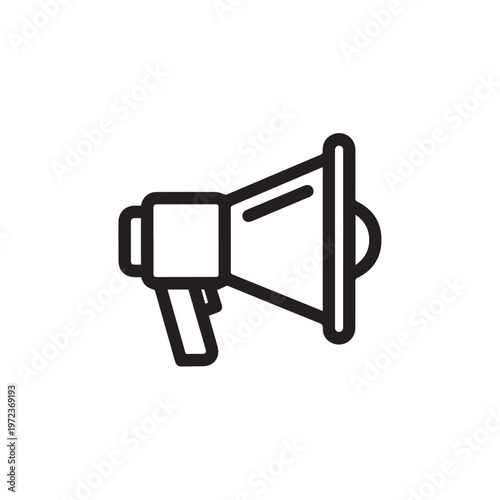 Megaphone Icon Announcement Symbol Loudspeaker Communication Marketing Loudspeaker Vector Graphic