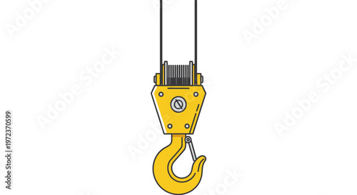 Industrial Lifting Hook with Pulley System for Heavy Loads