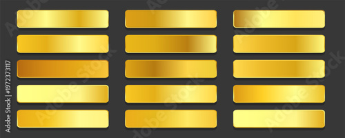 Gold background texture vector icon seamless pattern. Light, realistic, elegant, shiny, metallic and golden gradient illustration. Mesh material. Design for frame, ribbon, coin, abstract