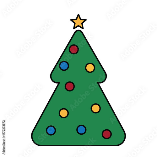 Colorful Christmas Tree With Ornaments 3.