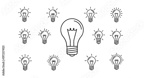 Light Bulb Ideas Concept Illustration.