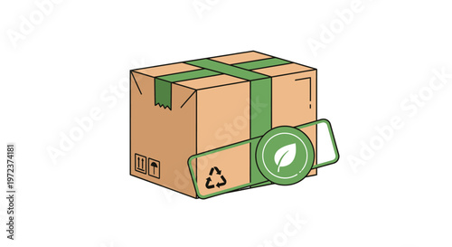 Brown cardboard parcel package box.