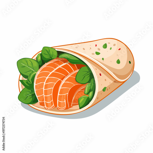 Lachs Spinat Wrap