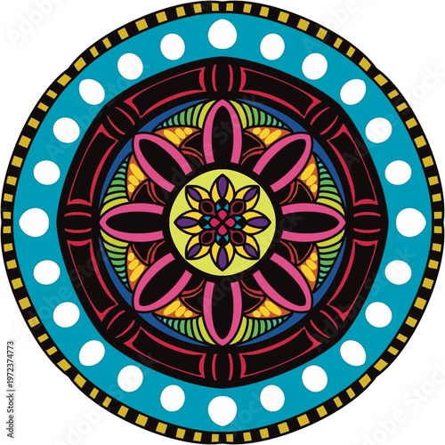 Seamless mandala vector pattern with decorative and symmetrical textile texture.
Fully editable and scalable vector design suitable for fashion fabric, clothing, sweaters, scarves, blankets, home deco