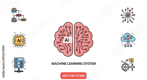 Brain with Artificial Intelligence Concept.