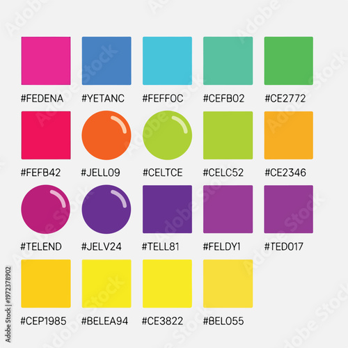 Color swatches in various shades.
