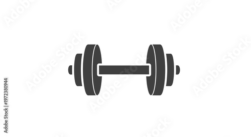 Black Dumbbell Weightlifting Fitness Equipment.