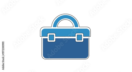 Blue Briefcase Business Document Box.