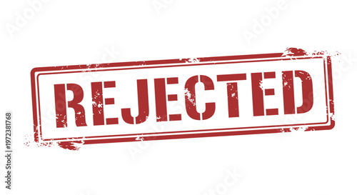 Red Rejected Stamp Graphic on White Background
