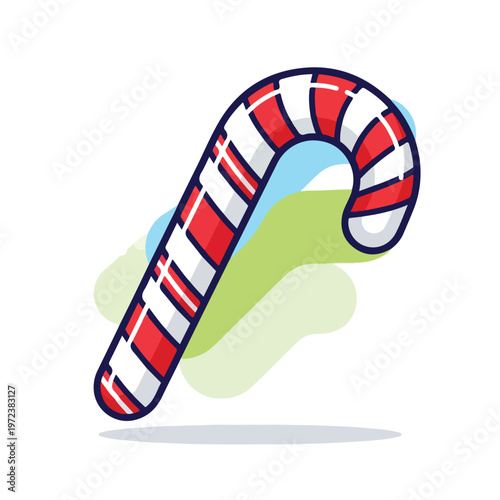 Colorful candy cane holiday treat.