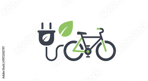 Electric bicycle with charging plug.