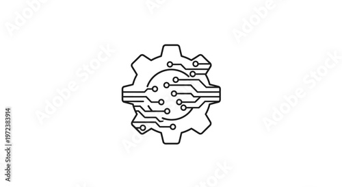 Detailed gear with circuit board.