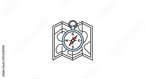 Detailed illustration of a compass.