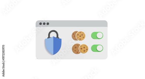 Digital security padlock icon online protection.
