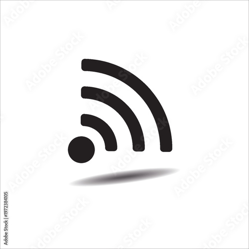 Black wifi icon. Vector symbol connection. Internet isolated sign. Modern signal wifi in flat style. Simple design concept. For web site mobile apps mobile and computer designation of wifi zone.eps 10