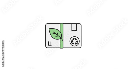 Eco friendly battery technology icon.